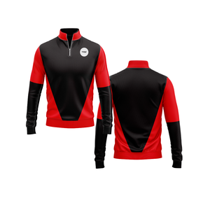 Veste à fermeture éclair quart de tour doublée polaire pour hommes, femmes et jeunes – Vêtement de sport à séchage rapide, pull d'équipe - Product Image 1