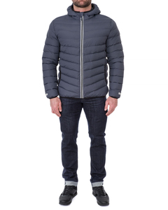 Chaqueta de Invierno para Hombre, Acolchada, con Capucha, Cuello Alto, Logotipo Frontal, Resistente al Viento e Impermeable - Product Image 3