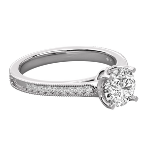 Bague pour femme en or 18 carats avec diamant solitaire cultivé en laboratoire - Product Image 2