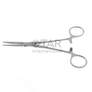 คีมหนีบห้ามเลือดสแตนเลสสตีลแบบพรีเมี่ยม14.0ซม. เครื่องมือทางการแพทย์สัตวแพทย์ - Product Image 5