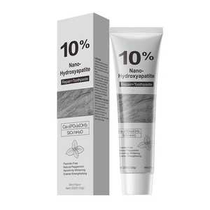 Dentifrice sans fluorure à l'hydroxyapatite nano pour dents sensibles, réparation de l'émail, blanchiment avec 10% nHAP, soin quotidien rafraîchissant 120g - Product Image 1
