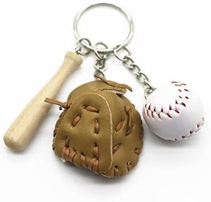 ถุงมือเบสบอลค้างคาวพวงกุญแจลูกพวงกุญแจสีและโลโก้ออกแบบได้ตามต้องการ - Product Image 4