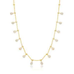 ใหม่อินเทรนด์ลดลงการออกแบบที่ชัดเจนเพทายหินปั่นสร้อยคอตุรกีที่ทำด้วยมือ925เครื่องประดับเงิน - Product Image 3