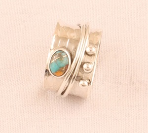 Spiny Oyster <b>Ring</b> Oyster Copper Turquoise <b>Ring</b> <b>925</b> Sterling <b>Silver</b> Gemstone <b>Ring</b> Valentine day Gift Gift For Her - Product Image 3