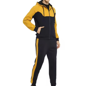 Chándales para hombre, dos tonos, bolsillo delantero largo, ajuste holgado, ropa de entrenamiento para correr, chándal de lluvia de dos piezas impermeable personalizado - Product Image 1