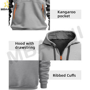 Sweat-shirts tactiques pour hommes, pull à fermeture éclair, sweat-shirt décontracté pour l'entraînement, sweat-shirts pour hommes avec poches - Product Image 4