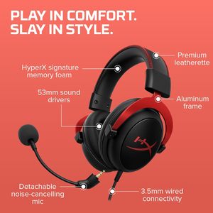 Tai nghe chơi game HyperX Cloud <span class=keywords><strong>2</strong></span> Wired 4P5M0AA màu đỏ, có dây, hỗ trợ <span class=keywords><strong>Bluetooth</strong></span>, dành cho PC, có micro. - Product Image 3