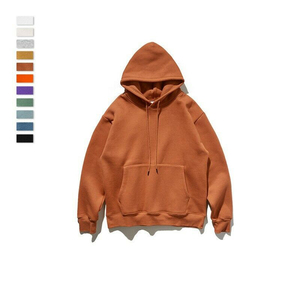 Venta al por mayor de sudaderas con capucha personalizadas para los hombres a granel de algodón de peso pesado de lana de gran tamaño de los hombres de moda sudadera con logotipo de impresión de la fábrica de ropa informal - Product Image 5