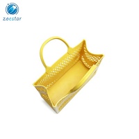 Sac fourre-tout léger en PVC de grande capacité motif clair nouveau style sac à main pliable réutilisable sac à provisions solide pour un usage quotidien