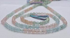 Luxury Design Natural <b>Aquamarine</b> Faceted Round Beads with Multi Color Beads for Jewelry Making DIY Craft Making Supplies - Product Image 4
