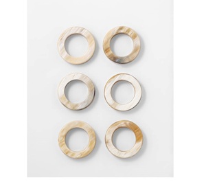 Anneaux de porte-serviettes de Table à manger élégants en corne de buffle pour rond de serviette en bois personnalisé Vaisselle Produit antique pour la maison - Product Image 5