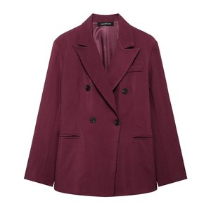 Commercio estero autunno nuovo stile europeo e americano Ankela rosso doppio petto giacca completo <span class=keywords><strong>pantaloni</strong></span> - Product Image 4