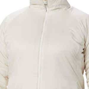 Veste Softshell personnalisable pour femme avec col à capuche matelassé Fourniture en gros Matériau en tissu rempli de coton - Product Image 5