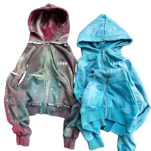 Logo d'impression bouffante personnalisé 100% coton lourd luxe qualité basiques thermique Streetwear pull à capuche surdimensionné - Product Image 1