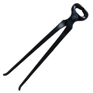 Pinza de pezuña Premium, herramienta de herrador de acero al vanadio de 10 pulgadas, pista forjada negra, equipo de cuidado de pezuña de caballo de grado veterinario - Product Image 1