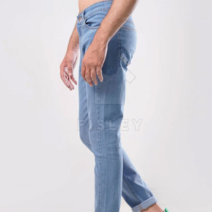 Pantalones vaqueros para hombre de Venta caliente 2025 logotipo personalizado estilo ligero e informal cintura media buena calidad con MOQ bajo - Product Image 2