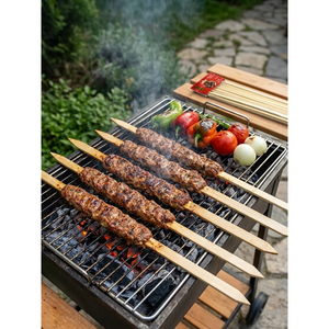 Brochettes de barbecue - Adana Urfa Kebab - Brochettes épaisses pour grillades - 30 cm - Product Image 1