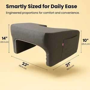 2025 Nueva almohada de escritorio de espuma viscoelástica suave, reposabrazos trasero saludable, almohada de juegos y lectura con bolsillo Compatible con cama - Product Image 3