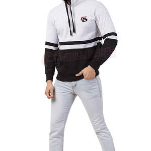 Sudadera con capucha de alta calidad para hombre con mangas largas Nueva moda Streetwear en blanco y negro para invierno - Product Image 5