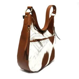 Sac à bandoulière en cuir de vachette véritable pour femmes résistant à l'eau et portable pour un usage quotidien pour les sacs en cheveux de vache d'été et d'automne - Product Image 3