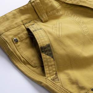 Pantalones cortos de algodón informales con múltiples bolsillos para hombre, ropa de calle de malla a la moda personalizada, secado rápido con diseño de múltiples bolsillos para hombre - Product Image 6