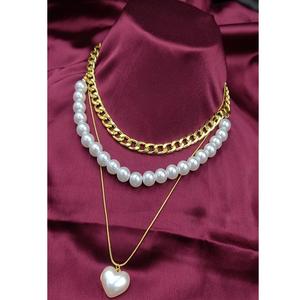 Collar Elegante de Alta Calidad con Aspecto Sencillo en Tono Dorado, Colección para Bodas, Fiestas y Uso Diario para Mujeres y Niñas - Product Image 1