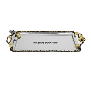 Bandeja de chocolate chapada en plata hecha a mano, bandeja de chocolate de acero elegante ecológica, bandeja de chocolate nueva pulida brillante decorativa - Product Image 6