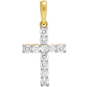 S925 Sterling Silver D VVS <b>White</b> Moissanite Diamond <b>Cross</b> Pendant Necklace For Men Women - Product Image 1