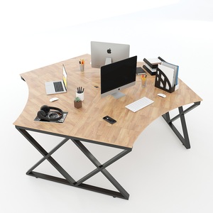 Mesa de Centro Contemporánea para 3 Personas con Patas de Acero, 240x208, Requiere Ensamblaje, para Oficina/Dormitorio, HBXC025 - Product Image 1