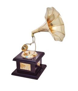 Gramophone carré scintillant de qualité supérieure, objet de décoration vintage pour la maison ou le bureau - Product Image 6