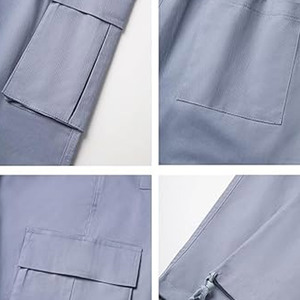 Pantalon cargo homme 100% coton, qualité premium, décontracté, athlétique, coupe droite ample, 6 poches. - Product Image 6