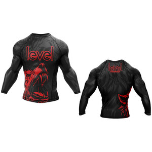 Wholesale New <b>Design</b> MMA Breathable Nylon <b>Custom</b> Sublimation <b>Compression</b> Rash Guard <b>Shirt</b> - Product Image 1