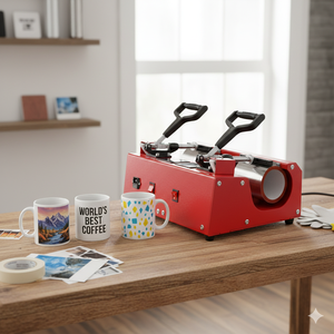 Presse à chaud double pour tasses avec contrôle numérique du temps et de la température – Presse à sublimation 2 stations pour tasses en céramique - Product Image 2