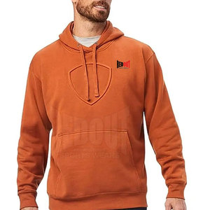 <b>Top</b> <b>High</b> Quality Comfortable Men Embossed Hoodie Basics Cotton Blended Made Long Sleeve Men Embossed Hoodie - Product Image 4