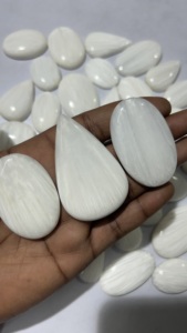 Cabujón Natural a granel de alta calidad, piedra preciosa de ópalo blanco, tamaño de forma mixta pulida para la fabricación de joyas, piedras preciosas sueltas - Product Image 4