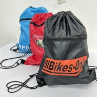 Sac à dos de sport promotionnel personnalisé à prix d'usine, sac à cordon en polyester 210D, impression personnalisée du logo, sac à cordon avec impression personnalisée