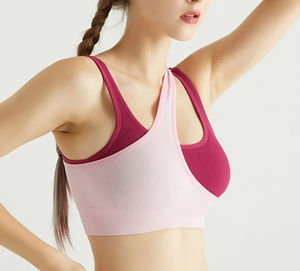 Soutien-gorge de sport à impact élevé pour femme avec bretelles réglables, vêtements de sport d'entraînement athlétique à col en U pour l'entraînement-Soutien-gorge de sport pour femme - Product Image 3