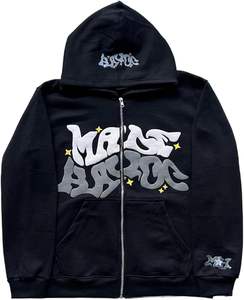 Sweat-shirt à capuche unisexe en molleton français avec impression 3D en relief, logo personnalisé, 100% polyester, impression sur sweat-shirt, pull-over pour hommes - Product Image 1