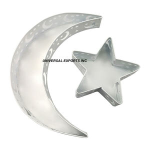 Ensemble de deux plateaux à chocolat décoratifs en métal Plateau à chocolat de luxe de forme ronde Plateau à chocolat fantaisie très vendu - Product Image 3