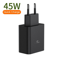 Prise brésilienne 45W charge Super rapide USB C adaptateur mural QC 3.0 PPS type-c Port pour chargeur Xiaomi Samsung Gan
