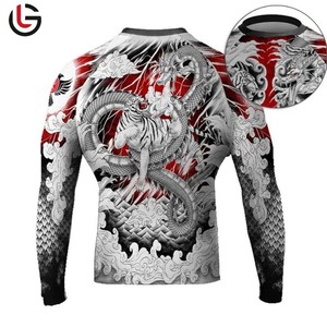 New Design Custom Wholesale Long Sleeve Compression <b>Mma</b> Bjj <b>Rash</b> <b>Guard</b> Training Bodybuilding Sublimation - Product Image 5
