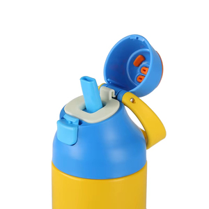 Garrafa de Água Esportiva de Aço Inoxidável 550ml com Isolamento a Vácuo e Canudo, Copo com Alça, Atacado - Product Image 1