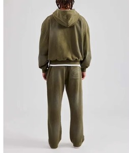 Conjunto de chándales para hombre, ropa informal personalizada de calidad superior, chaqueta lavada bordada y pantalones vaqueros - Product Image 5