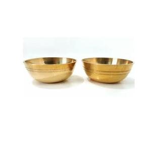 Bol en laiton martelé Texture Design avec couleur or Forme ronde servant pour salade et fruits Bol exclusif - Product Image 2