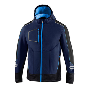 Veste Softshell Tactique Personnalisée pour Hommes à Capuche avec Passepoil Contrasté Réfléchissant Coupe-Vent Vêtements de Travail Prix de Gros Vestes Softshell - Product Image 5
