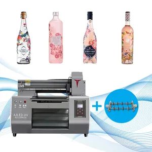 Printer flatbed 3050UV dengan TX800 printhead untuk pengukuran tinggi otomatis, printer inkjet UV, printer kulit mug logam A3UV