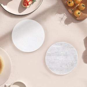 Light Gray <b>Ceramic</b> Classic <b>Coasters</b> Set of 4 with Bling Particles Eco-Friendly & Durable - Product Image 6