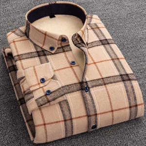 Venta directa de fábrica, camisa a cuadros de franela informal de algodón de manga larga para hombres, ropa diaria para hombres, camisas para hombres - Product Image 2