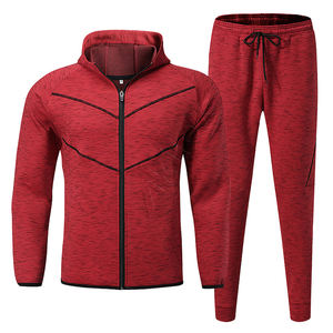 Survêtement deux pièces décontracté personnalisé unisexe Vintage motif solide ensemble de survêtements respirants pour hommes pour l'hiver - Product Image 5