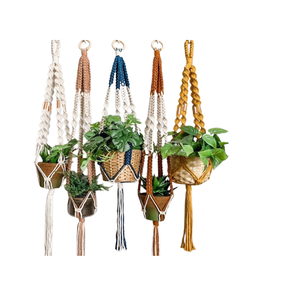 Macetas colgantes de macramé con la última forma, artículos de jardín para exteriores, decoración del hogar, diseño Popular de maceta - Product Image 4